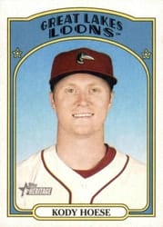 2021 Topps Heritage Minor League Base Set Kody Hoese #148 card