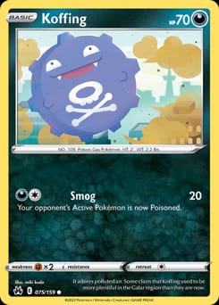 Crown Zenith Koffing #75 card
