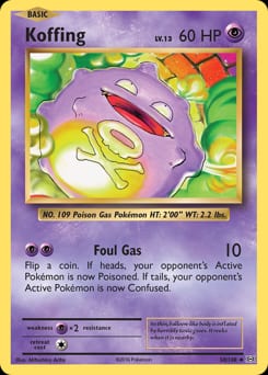 Evolutions Koffing #50 card
