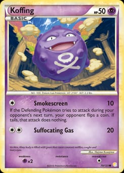 HeartGold & SoulSilver Koffing #70 card