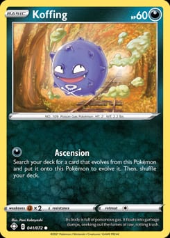 Shining Fates Koffing #41 card