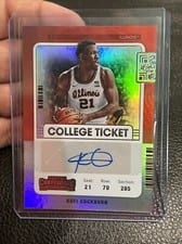 2022 Panini Chronicles Draft Picks Contenders College Ticket Autograph Kofi Cockburn #CT-KCO card