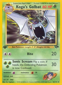 Gym Challenge Koga's Golbat #46 card