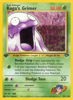 Gym Challenge Koga's Grimer #78 card