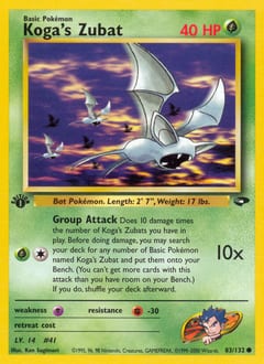 Gym Challenge Koga's Zubat #83 card
