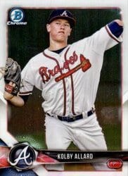 2018 Bowman Chrome Prospects Kolby Allard #BCP28 card