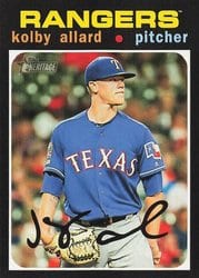 2020 Topps Heritage Base Set Kolby Allard #307 card