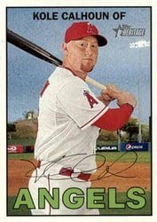 2016 Topps Heritage Base Set Kole Calhoun #40 card