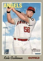 2019 Topps Heritage Base Set Kole Calhoun #4 card