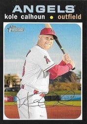 2020 Topps Heritage Base Set Kole Calhoun #463 card