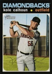 2020 Topps Heritage Base Set Kole Calhoun #517 card