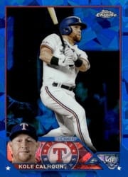 2023 Topps Chrome Sapphire Edition Base Set Kole Calhoun #512 card