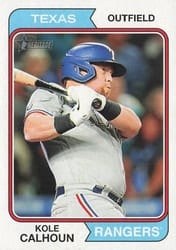2023 Topps Heritage Base Set Kole Calhoun #213 card