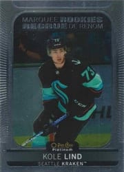 2021-22 O-Pee-Chee Platinum Base Set Kole Lind #228 card