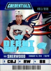 2019-20 Upper Deck Credentials Base Set Kole Sherwood #63 card