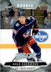 2019-20 Upper Deck MVP Base Set Kole Sherwood #232 card