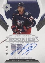 2019-20 Upper Deck Ultimate Collection Base Set Kole Sherwood #121 card