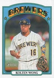 2021 Topps Heritage Base Set Kolten Wong #628 card