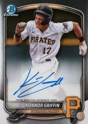 2025 Bowman Chrome Prospects Autographs Konnor Griffin #CPA-KG card