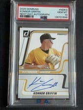 2025 Donruss Next Day Autographs Konnor Griffin #ND-KG card