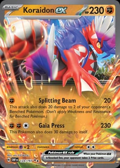2023 Obsidian Flames Koraidon ex #124 card