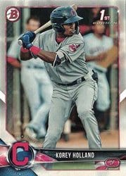 2018 Bowman Draft Base Set Korey Holland #BD-89 card