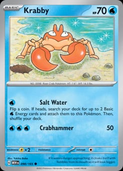 151 Krabby #98 card