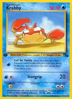 1999 Fossil Krabby #51 card