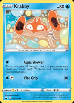 2020 Sword & Shield Krabby #42 card