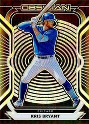 2021 Panini Chronicles Obsidian Kris Bryant #42 card