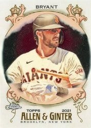 2021 Topps Allen & Ginter Chrome Base Set Kris Bryant #122 card