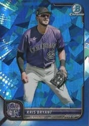 2022 Bowman Chrome Sapphire Edition Base Set Kris Bryant #72 card