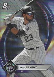 2022 Bowman Platinum Base Set Kris Bryant #20 card