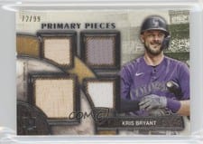 2025 Topps Museum Collection Single Player Primary Pieces Quad Relics Kris Bryant #SPPQ-KB card