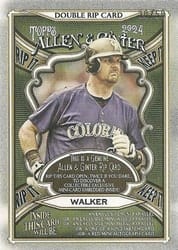 2024 Topps Allen & Ginter Double Rip Cards Kris Bryant / Larry Walker (Colorado Rockies) #DRIP-WB card