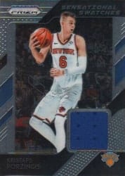 2018-19 Panini Prizm Sensational Swatches Kristaps Porzingis #29 card