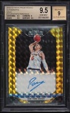 2018 Panini Prizm Mosaic Autographs Kristaps Porzingis #MO-KP card