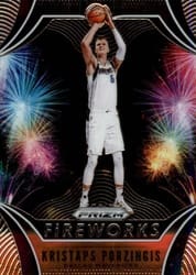 2019-20 Panini Prizm Fireworks Kristaps Porzingis #20 card
