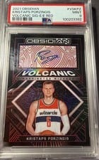 2021-22 Panini Obsidian Volcanic Signatures Kristaps Porzingis #VS-KPZ card