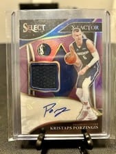 2021-22 Panini Select X-Factor Memorabilia Signatures Kristaps Porzingis #XF-KPZ card
