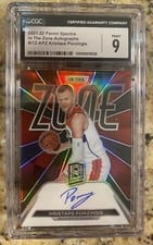 2021-22 Panini Spectra In The Zone Autographs Kristaps Porzingis #ITZ-KPZ card