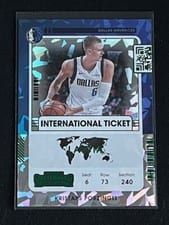 2021 Panini Contenders International Ticket Kristaps Porzingis Green Ice #1 card