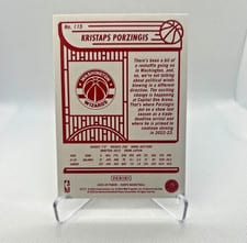 2022 Panini Hoops Kristaps Porzingis #115 card