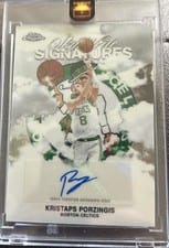 2025-26 Topps Chrome Sky Write Signatures Kristaps Porzingis #SWS-KP card