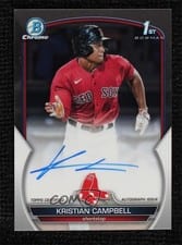 2023 Bowman Draft Chrome Prospect Autographs Kristian Campbell #CDA-KCA card