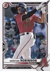 2021 Bowman Prospects Kristian Robinson #BP-136 card