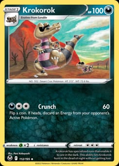 Silver Tempest Krokorok #112 card