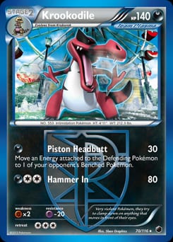 Plasma Freeze Krookodile #70 card