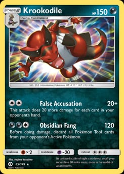 Sun & Moon Krookodile #85 card