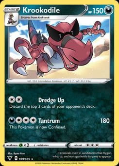 2020 Vivid Voltage Krookodile #109 card